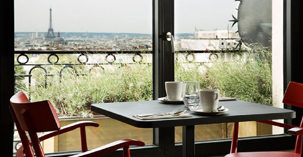 Paris view Restaurant view of eiffel tower